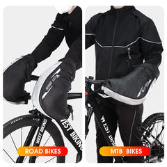Windproof Thermal Bike Handlebar Mittens