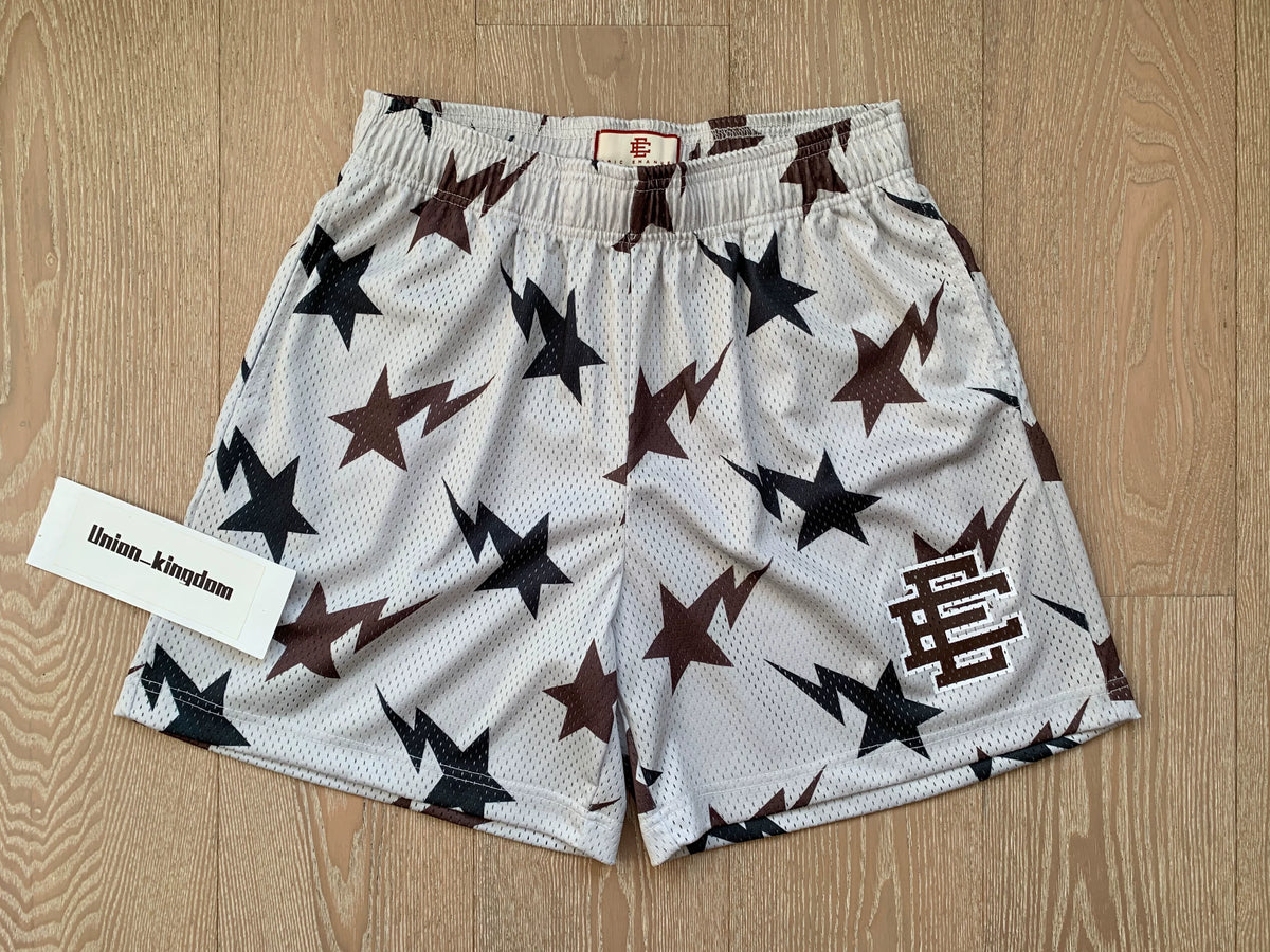 EE Print Shorts printed logo sweatpants mesh drawstring American shorts (16)