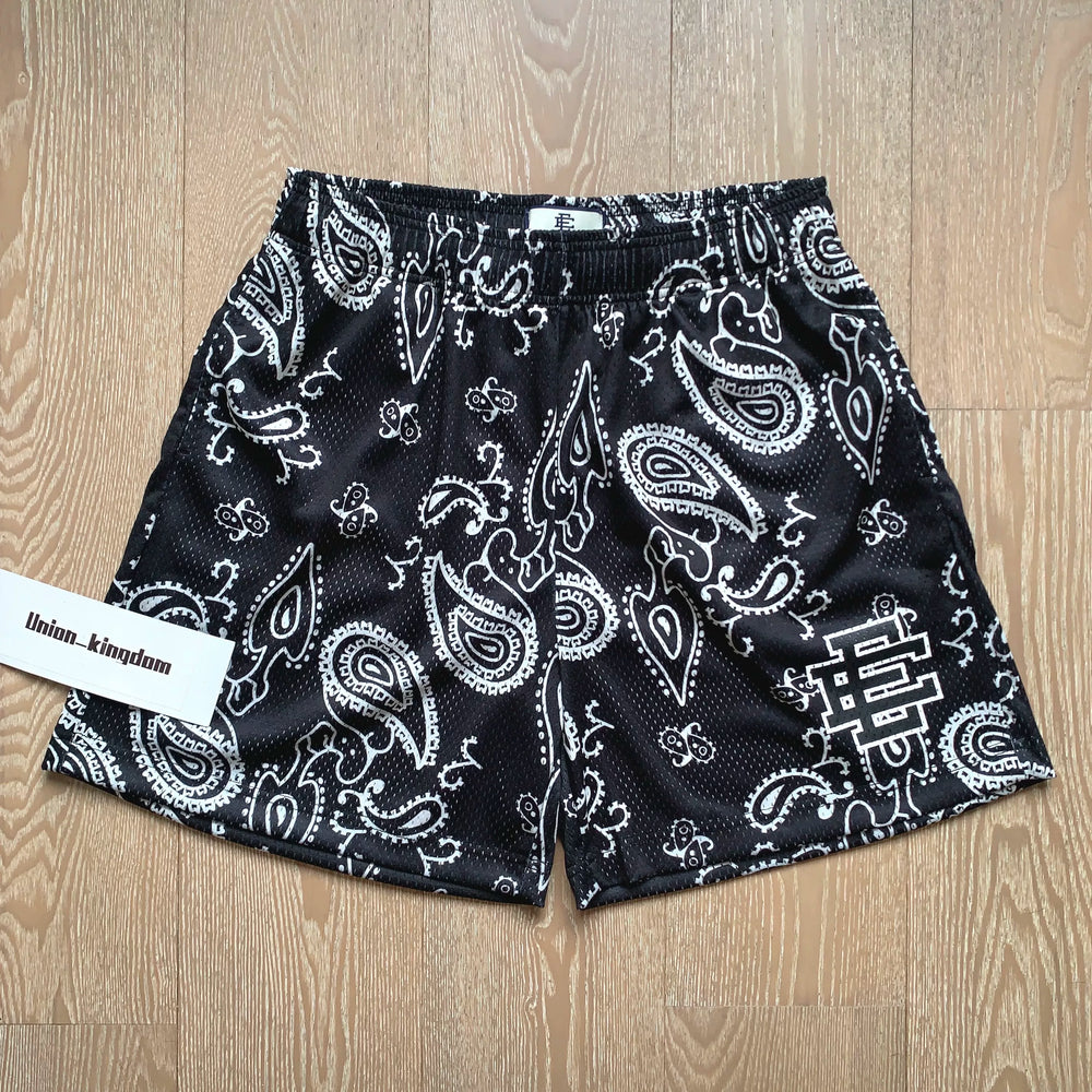 EE Print Shorts printed logo sweatpants mesh drawstring American shorts (52)