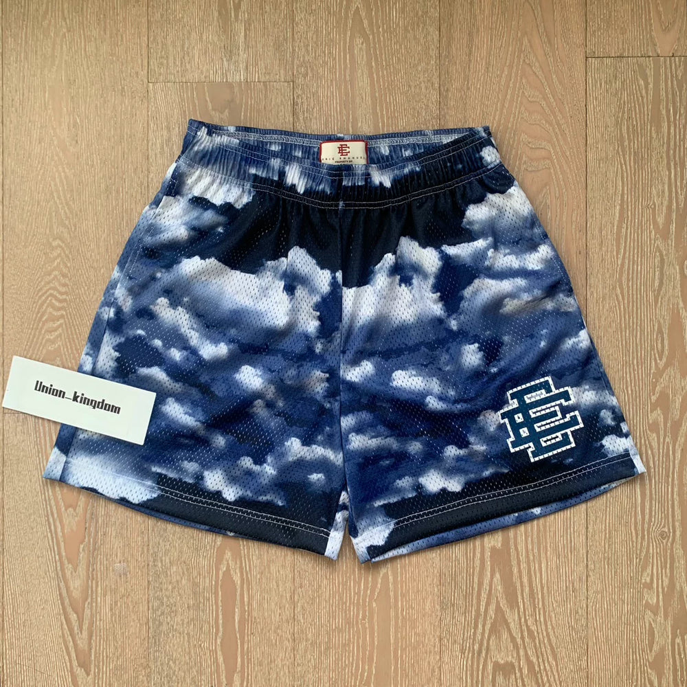 EE Print Shorts printed logo sweatpants mesh drawstring American shorts (45)