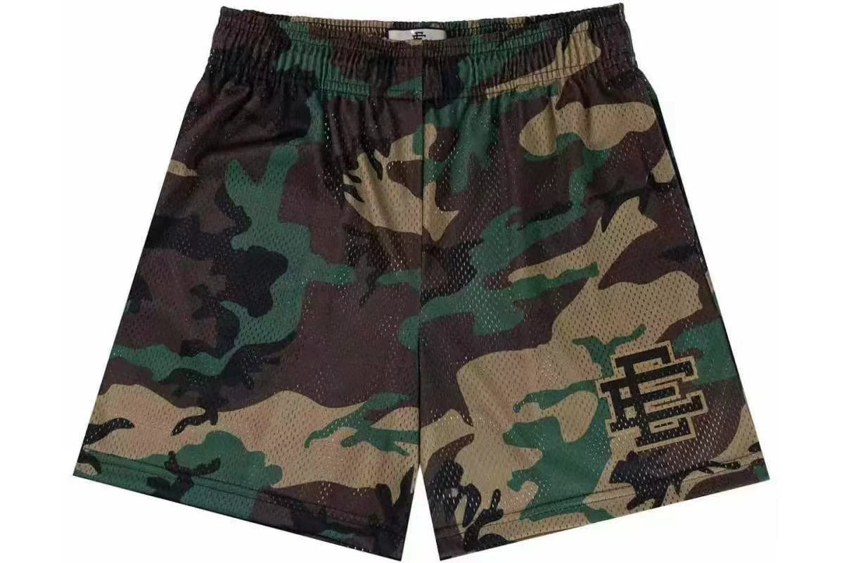 EE Print Shorts printed logo sweatpants mesh drawstring American shorts (1)