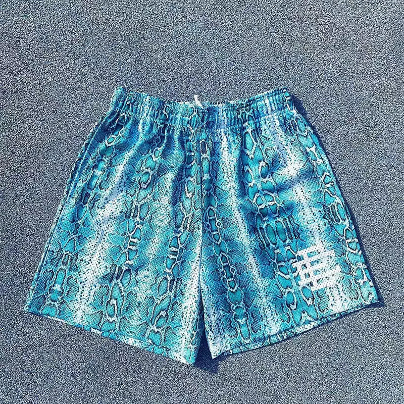 EE Print Shorts printed logo sweatpants mesh drawstring American shorts (1)