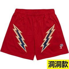 EE Print Shorts printed logo sweatpants mesh drawstring American shorts (1)