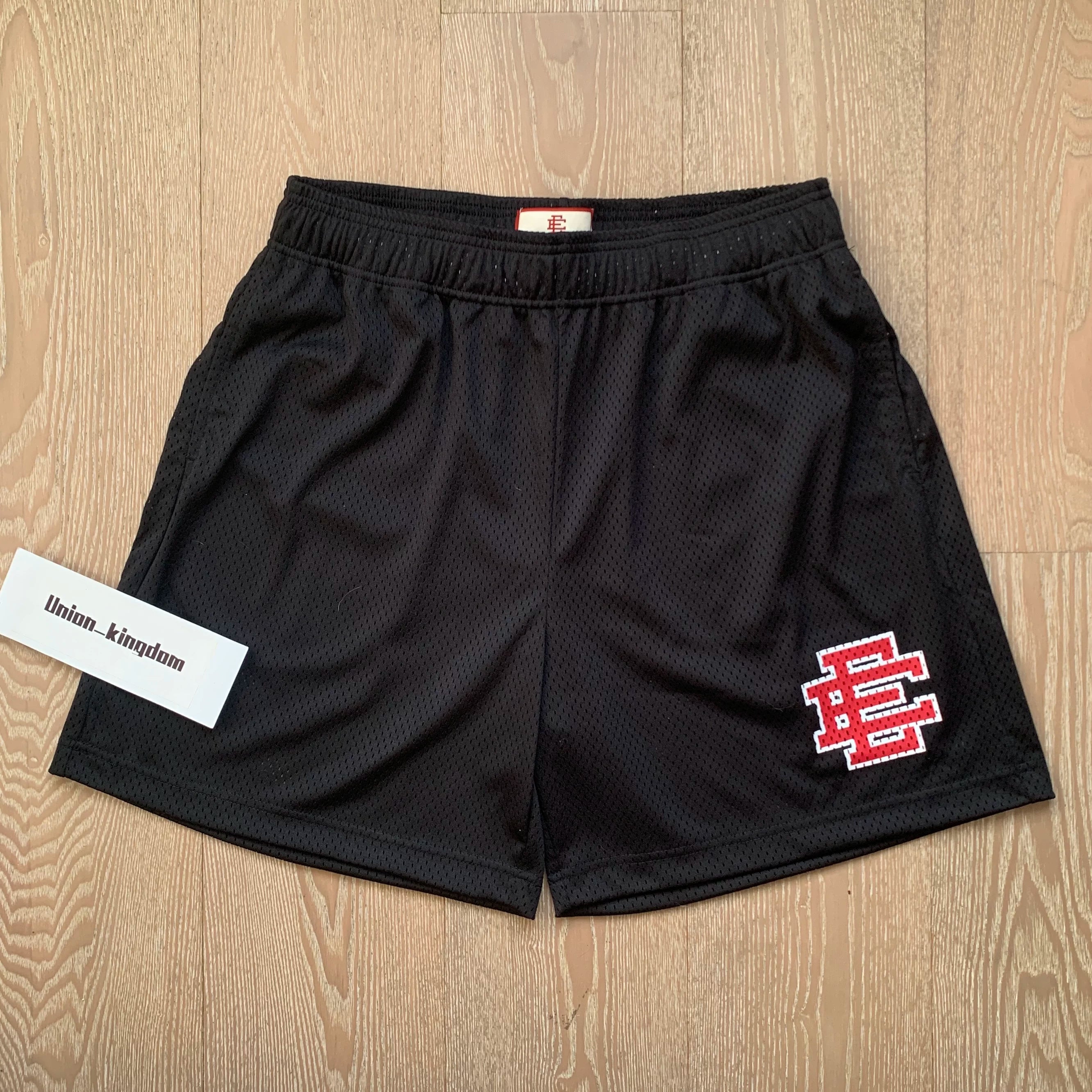 EE Print Shorts printed logo sweatpants mesh drawstring American shorts (1)