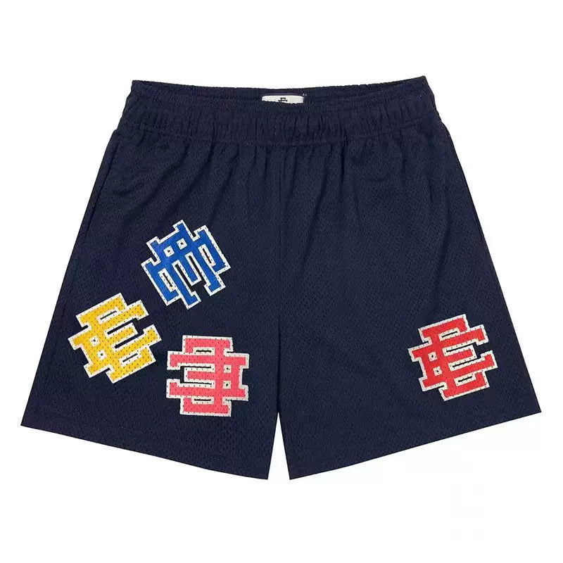 EE Print Shorts printed logo sweatpants mesh drawstring American shorts (32)