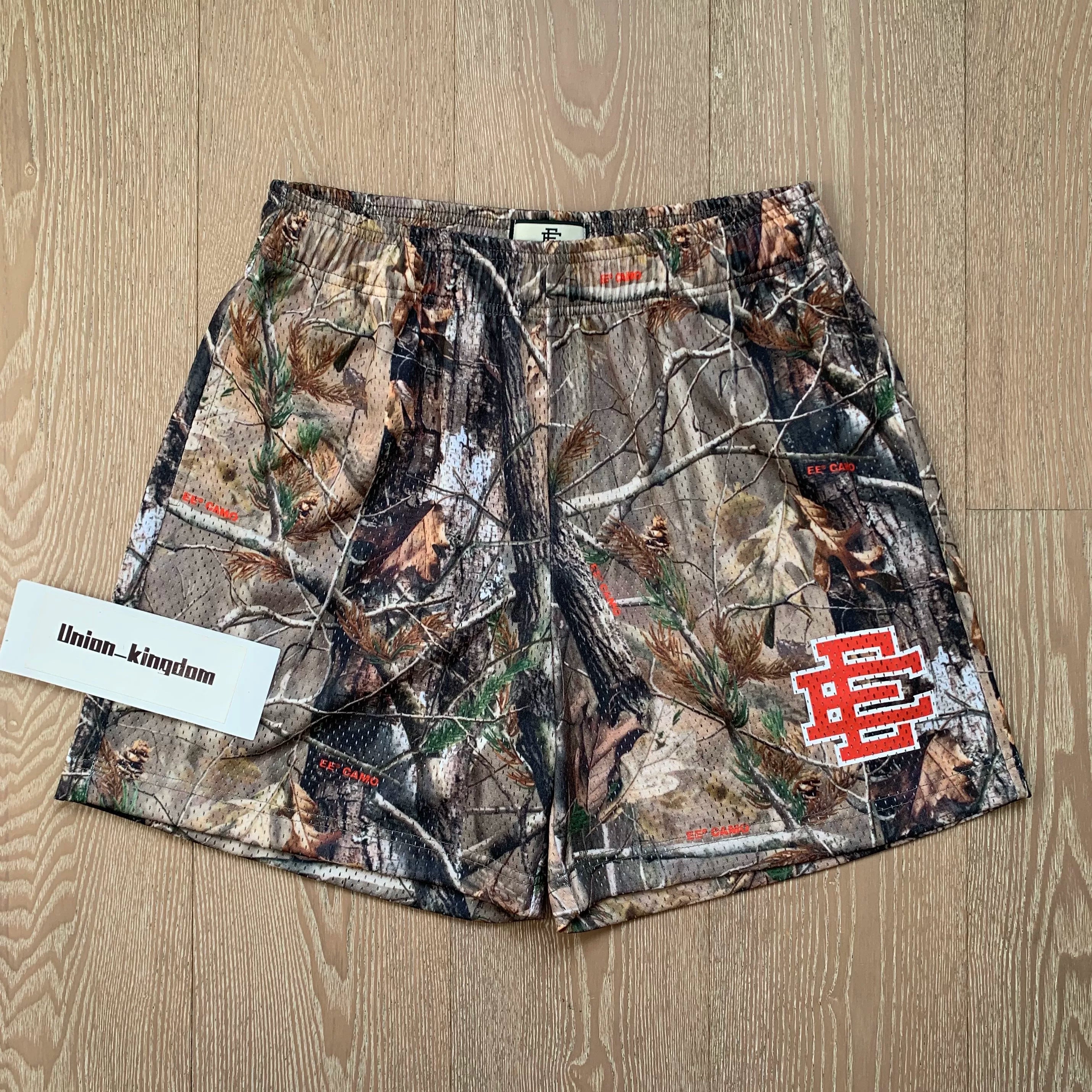 EE Print Shorts printed logo sweatpants mesh drawstring American shorts (68)