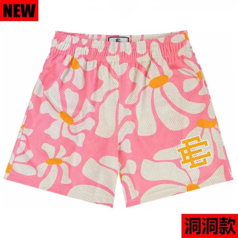 EE Print Shorts printed logo sweatpants mesh drawstring American shorts (17)