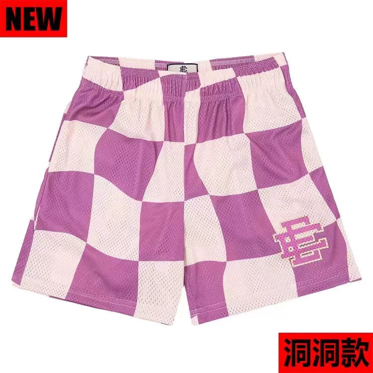 EE Print Shorts printed logo sweatpants mesh drawstring American shorts (66)