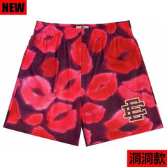 EE Print Shorts printed logo sweatpants mesh drawstring American shorts (68)