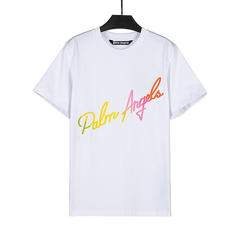 palmangels断头熊背后大字母logo印花蝙蝠袖落肩男女短袖T恤嘻哈 (28)