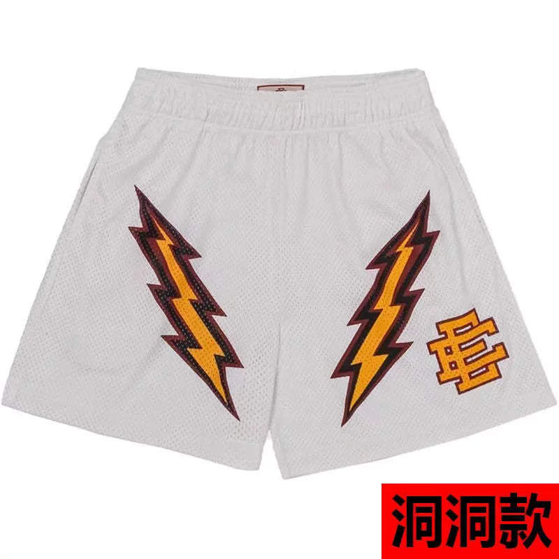EE Print Shorts printed logo sweatpants mesh drawstring American shorts (47)