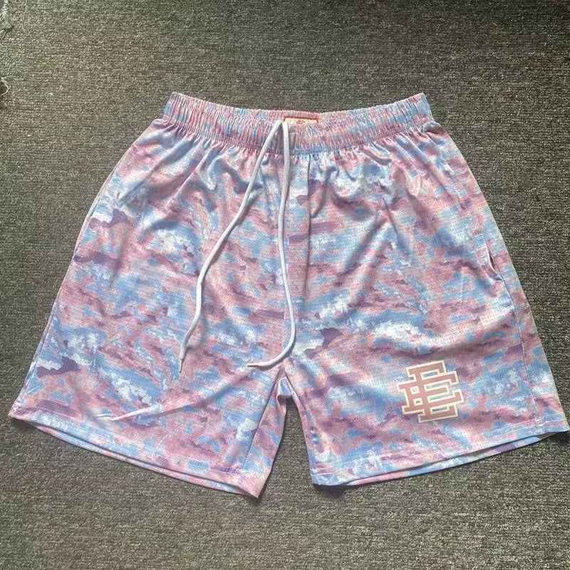 EE Print Shorts printed logo sweatpants mesh drawstring American shorts (52)