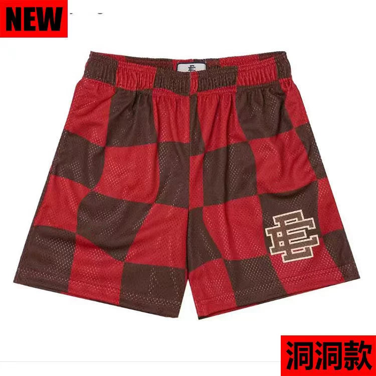 EE Print Shorts printed logo sweatpants mesh drawstring American shorts (1)
