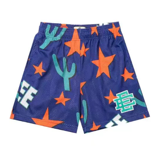EE Print Shorts printed logo sweatpants mesh drawstring American shorts (29)