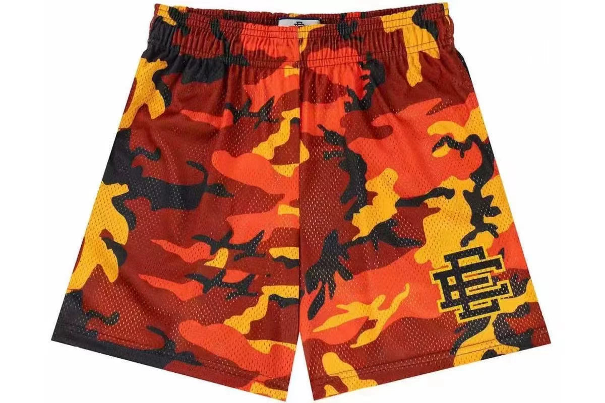 EE Print Shorts printed logo sweatpants mesh drawstring American shorts (1)