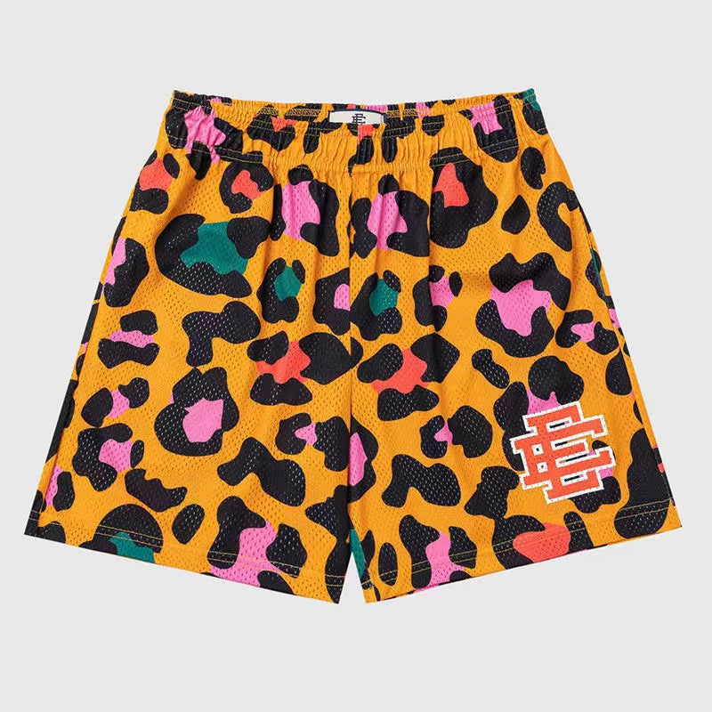 EE Print Shorts printed logo sweatpants mesh drawstring American shorts (1)