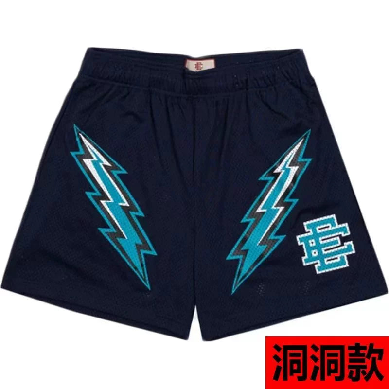 EE Print Shorts printed logo sweatpants mesh drawstring American shorts (1)