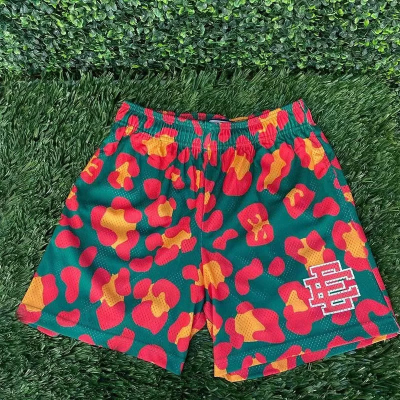 EE Print Shorts printed logo sweatpants mesh drawstring American shorts (61)