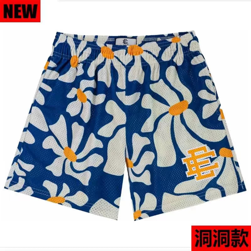 EE Print Shorts printed logo sweatpants mesh drawstring American shorts (37)