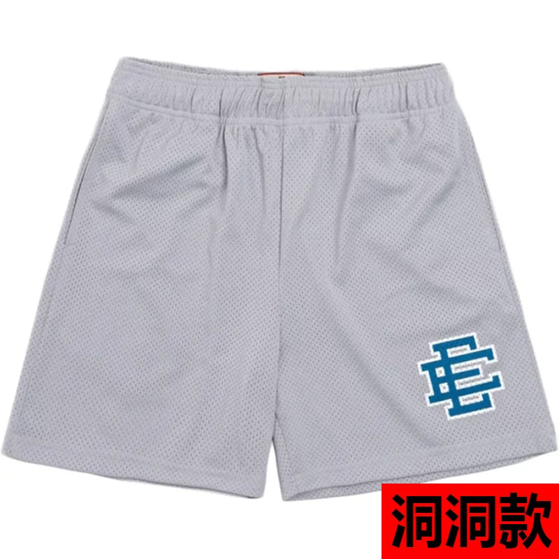 EE Print Shorts printed logo sweatpants mesh drawstring American shorts (71)