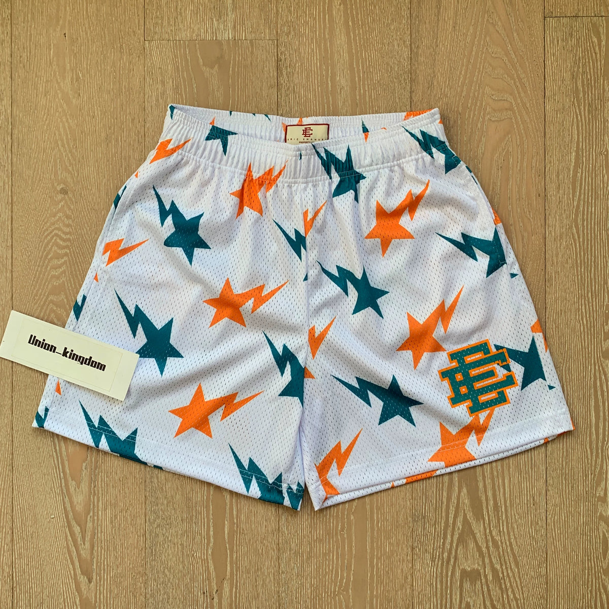 EE Print Shorts printed logo sweatpants mesh drawstring American shorts (15)